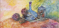 olio su tela . 30 x 60  I cardi 2001