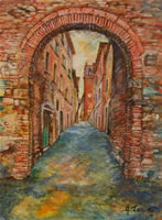 olio su tela 40 x 50 Porta Pago di Torrita (SI) - 1998