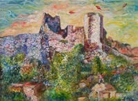 olio su tela 50 x 60 La Rocca 2000