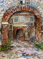 Olio su tela 18x24  Porta nuova Montecelio 2007