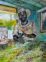 olio su tela 30x40   La felicità dell'ambulante 1998
