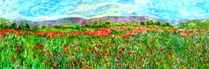 Olio su tela 120x40   Paesaggio 2006