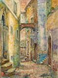 Via del Sole olio su tela 40x50